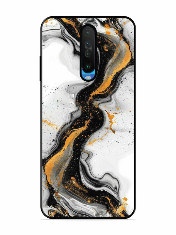 Poco X2 Black And Golden Marble Essence