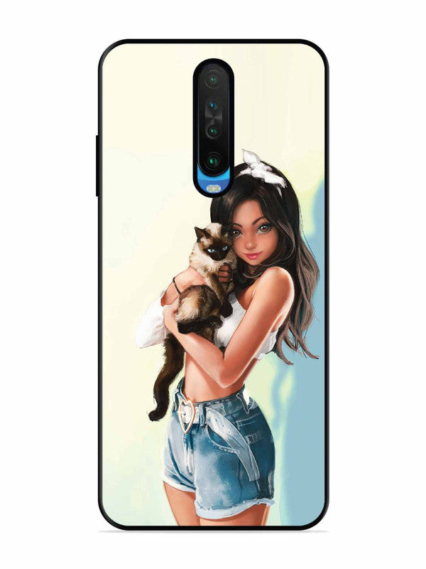 Poco X2 Cute Girl with Cat