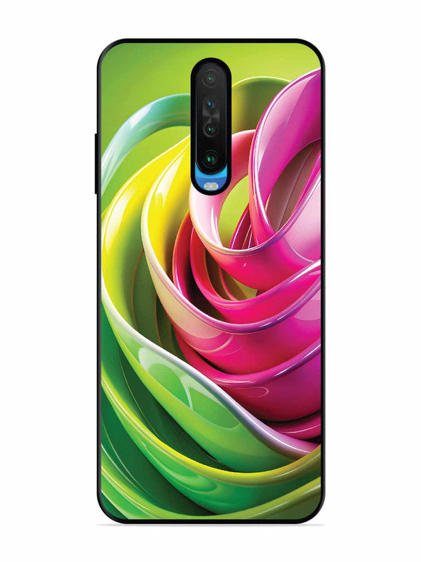 Poco X2 Vibrant Swirl Glossy Ribbon Art