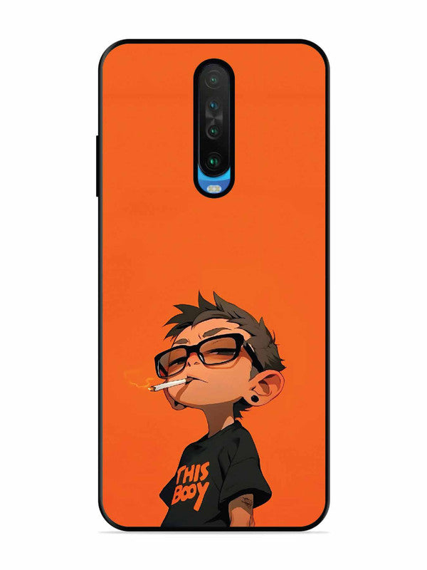 Poco X2 Vibrant Orange Attitude Cartoon