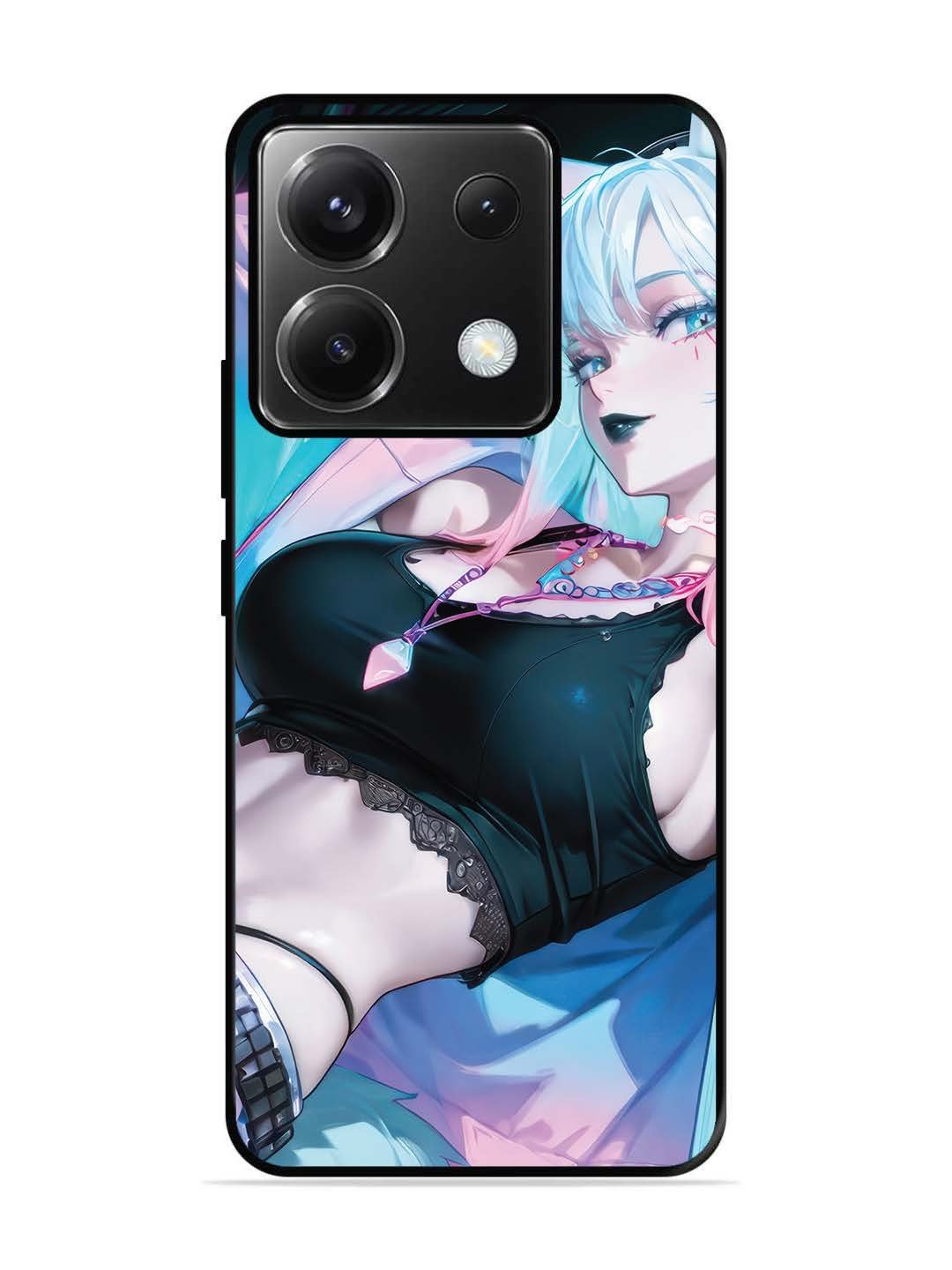 Poco X6 anime girl fox headpohone white Hair