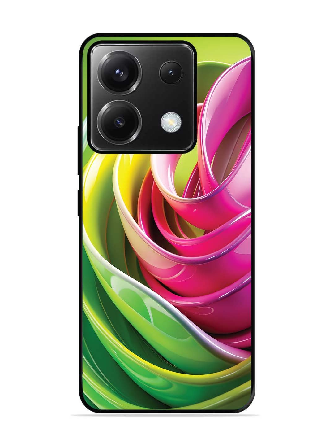 Poco X6 Vibrant Swirl Glossy Ribbon Art