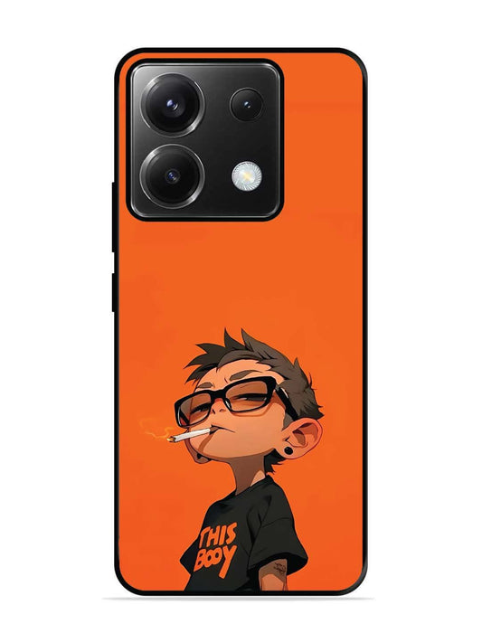Poco X6 Vibrant Orange Attitude Cartoon
