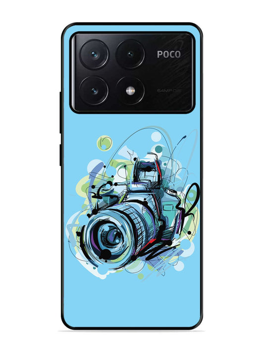 Poco X6 Pro Camera Blue Background