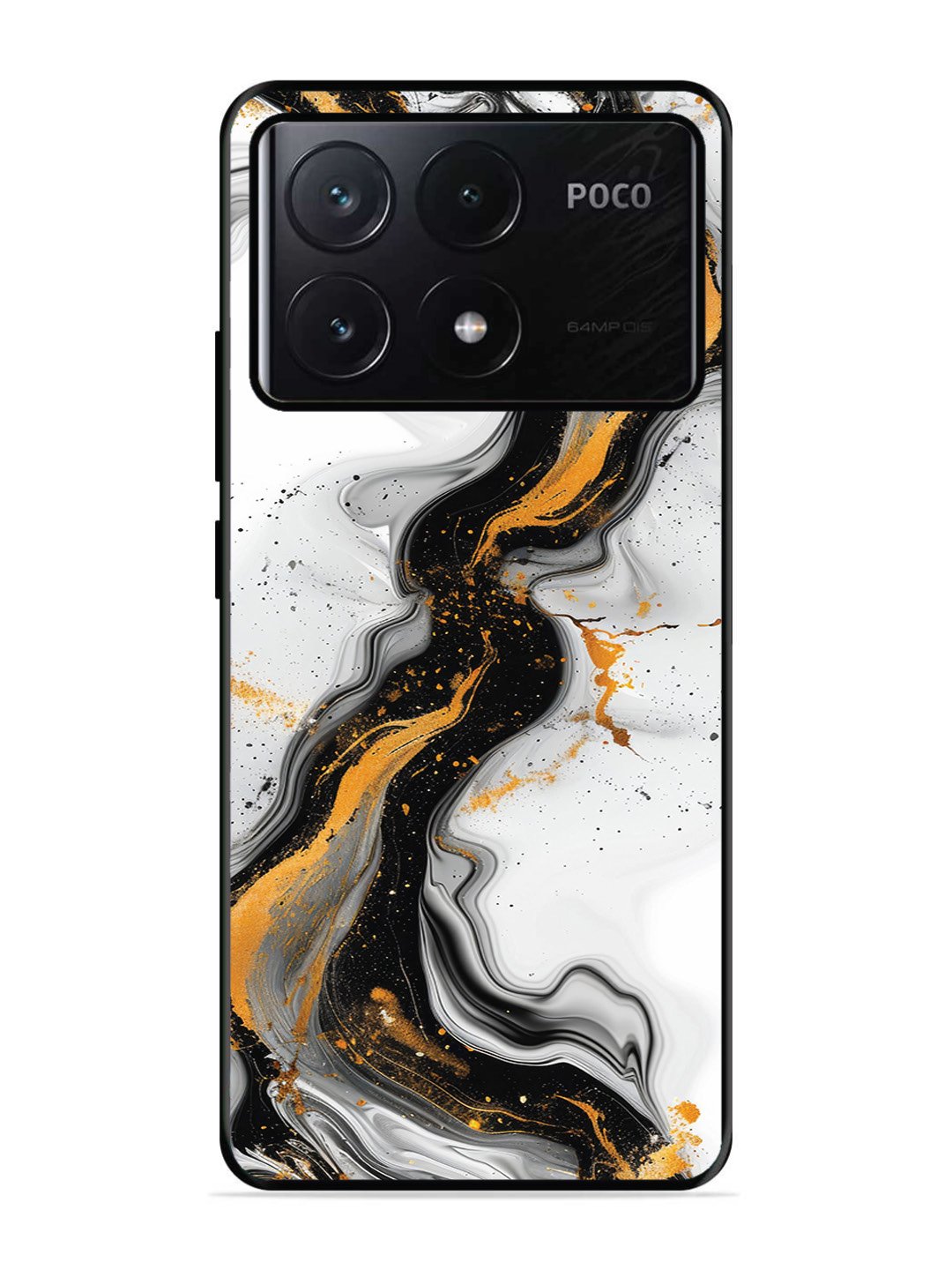 Poco X6 Pro Black And Golden Marble Essence