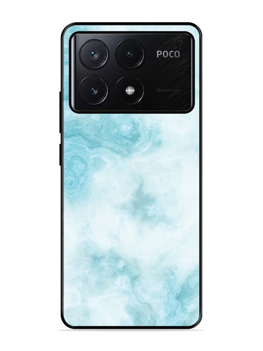 Poco X6 Pro Light Blue with White Ocean Marble