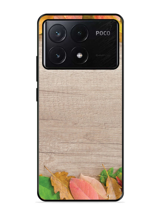Poco X6 Pro Autumn Leafs On Wooden Table
