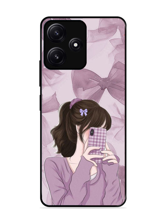 Poco M6 5G Pinky Girl taking selfie