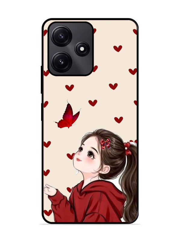 Poco M6 Pro Beautiful girl with red butterfly