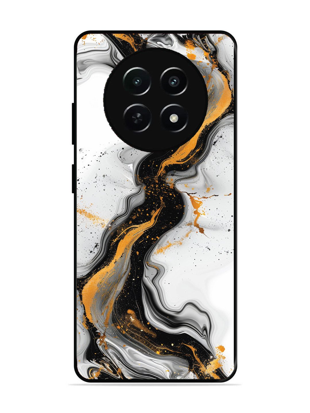 Realme Narzo 70x Black And Golden Marble Essence