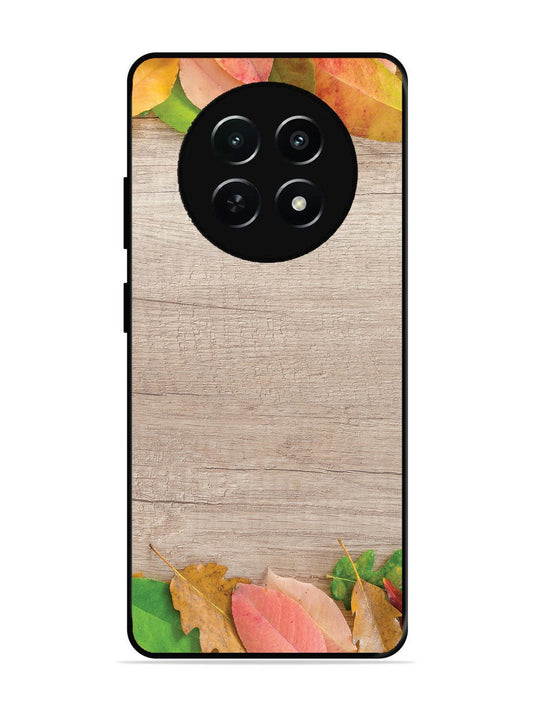 Realme C65 5G Autumn Leafs On Wooden Table
