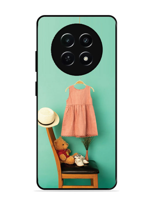 Realme Narzo 70x Trendy dress for girl near toy bear