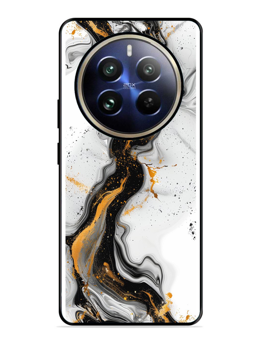 Realme 12 Pro Plus Black And Golden Marble Essence