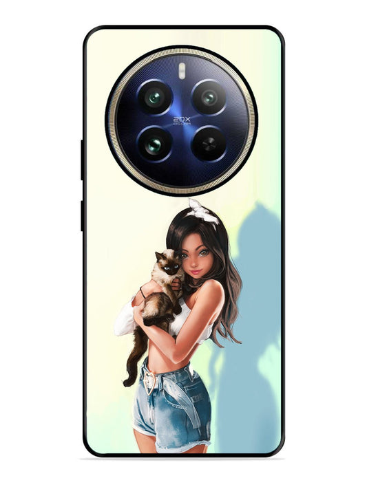 Realme 12 Pro Cute Girl with Cat