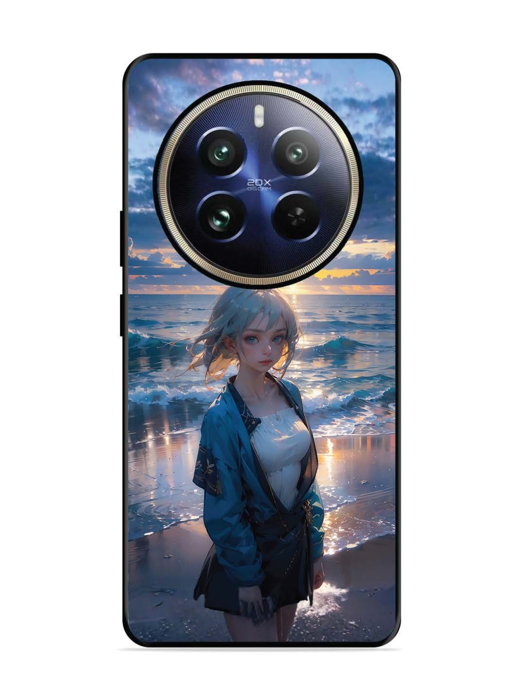 Realme 12 Pro Plus Anime Girl Beach Ocean Waves