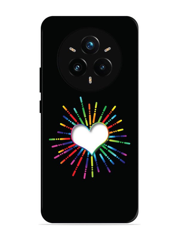realme 14 pro plus 5g Colourful Heart on Black