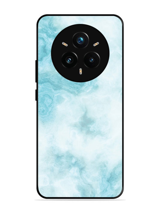 realme 14 pro plus 5g Light Blue with White Ocean Marble