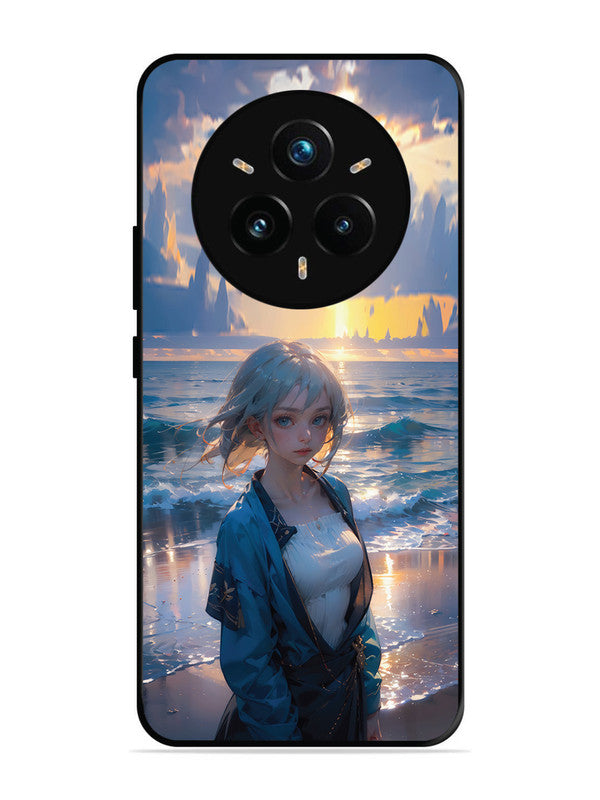 realme 14 pro plus 5g Anime Girl Beach Ocean Waves