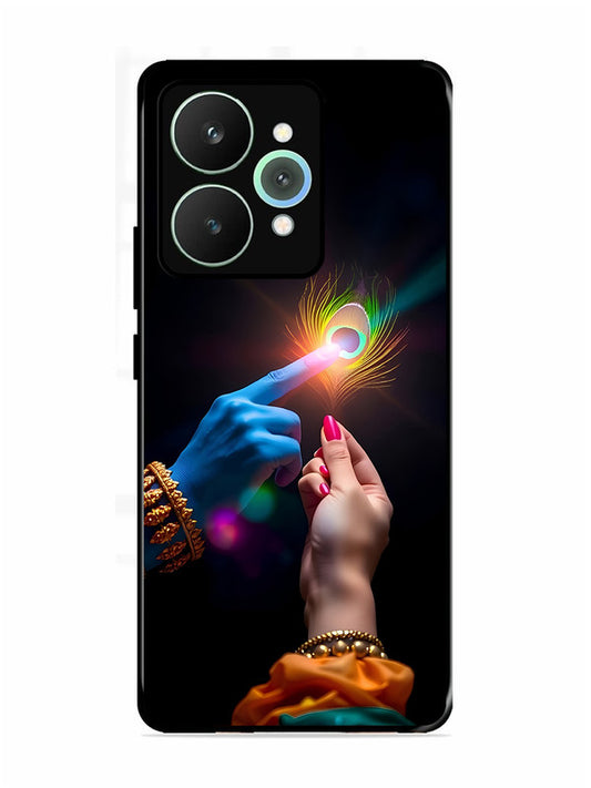 realme 15 5G Radha Krishna touching feather