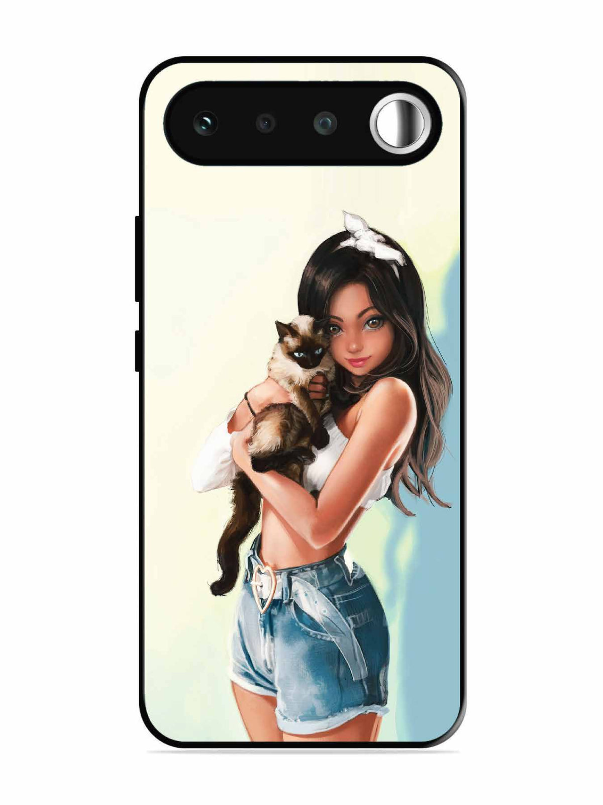 realme 16 Cute Girl with Cat