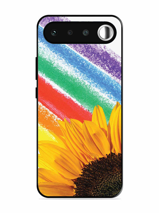 realme 16 Sunflower on Colourful Lines