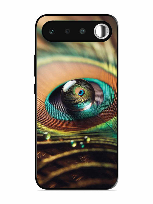 realme 16 Water Drop On Peacock Feather