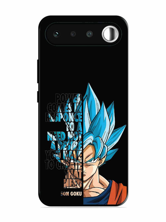 realme 16 Son of Goku Blue Motivational Art