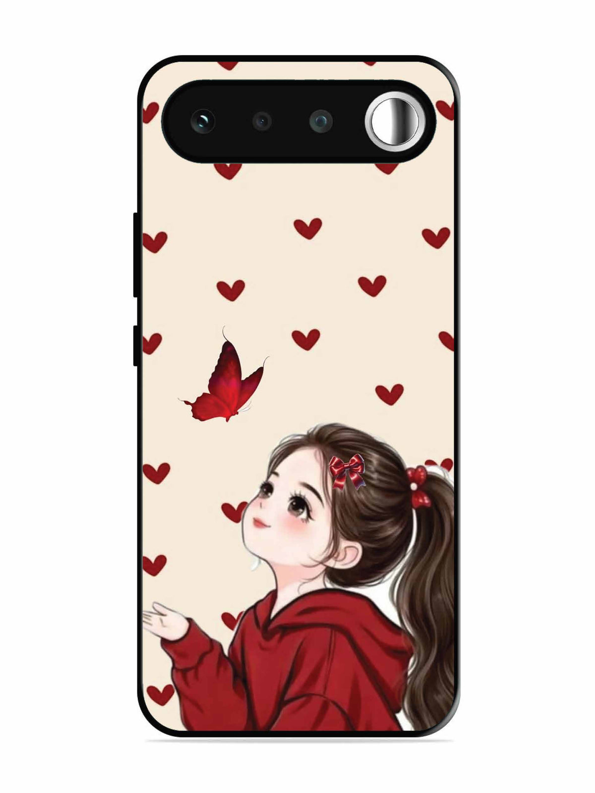 realme 16 Beautiful girl with red butterfly