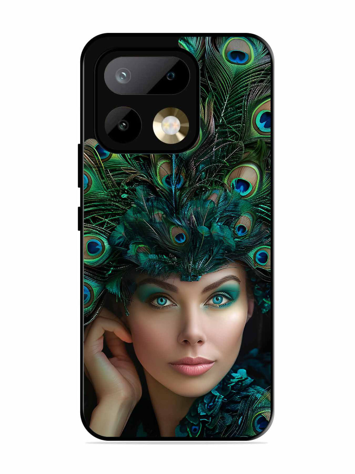 realme 16 Pro Girl with peacock feather Crown