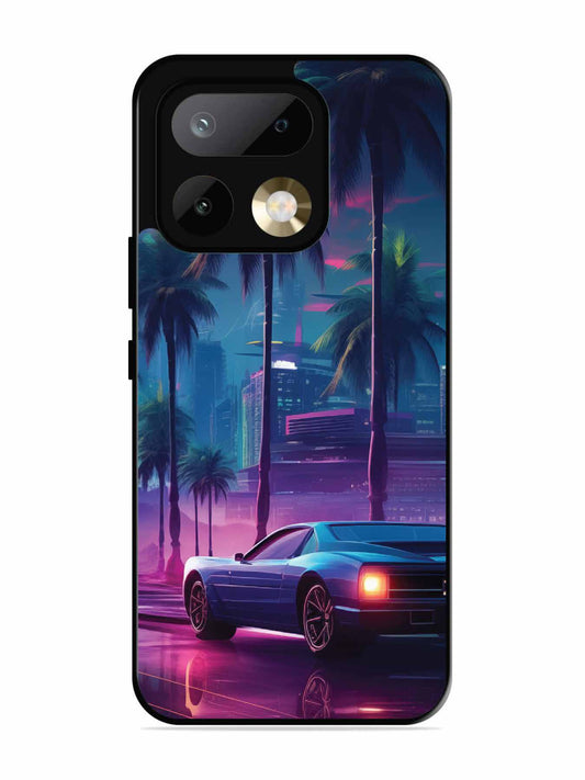 realme 16 Pro sunset-sports-car-city-palm-trees