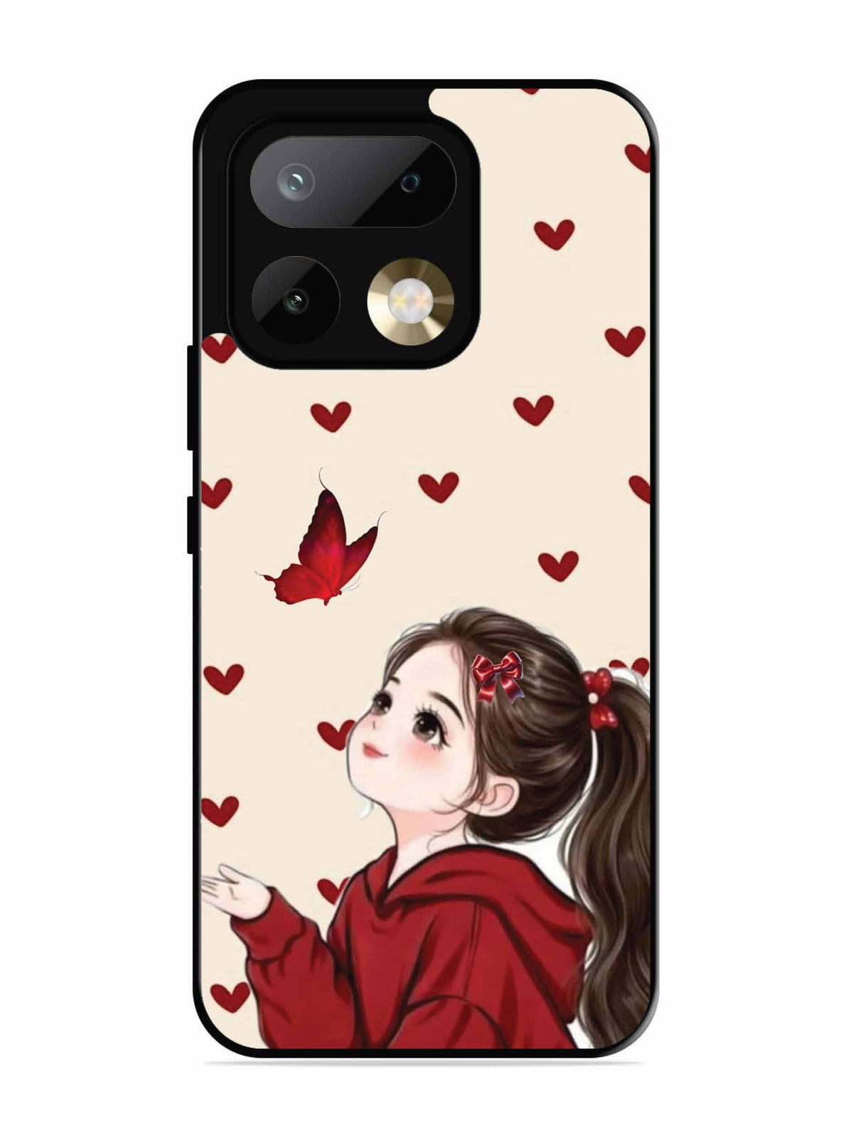 realme 16 Pro Beautiful girl with red butterfly