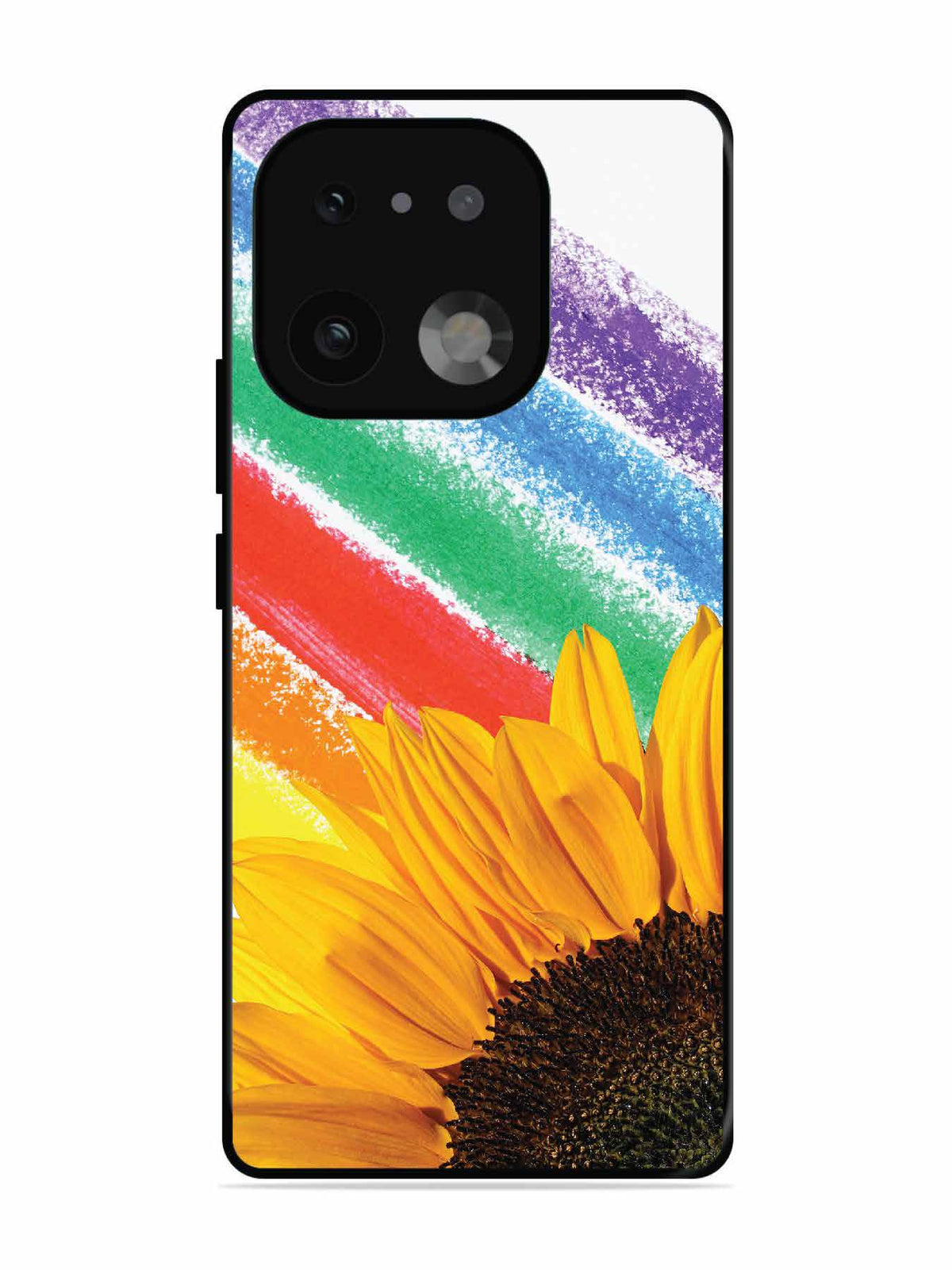 realme 16 Pro Plus Sunflower on Colourful Lines