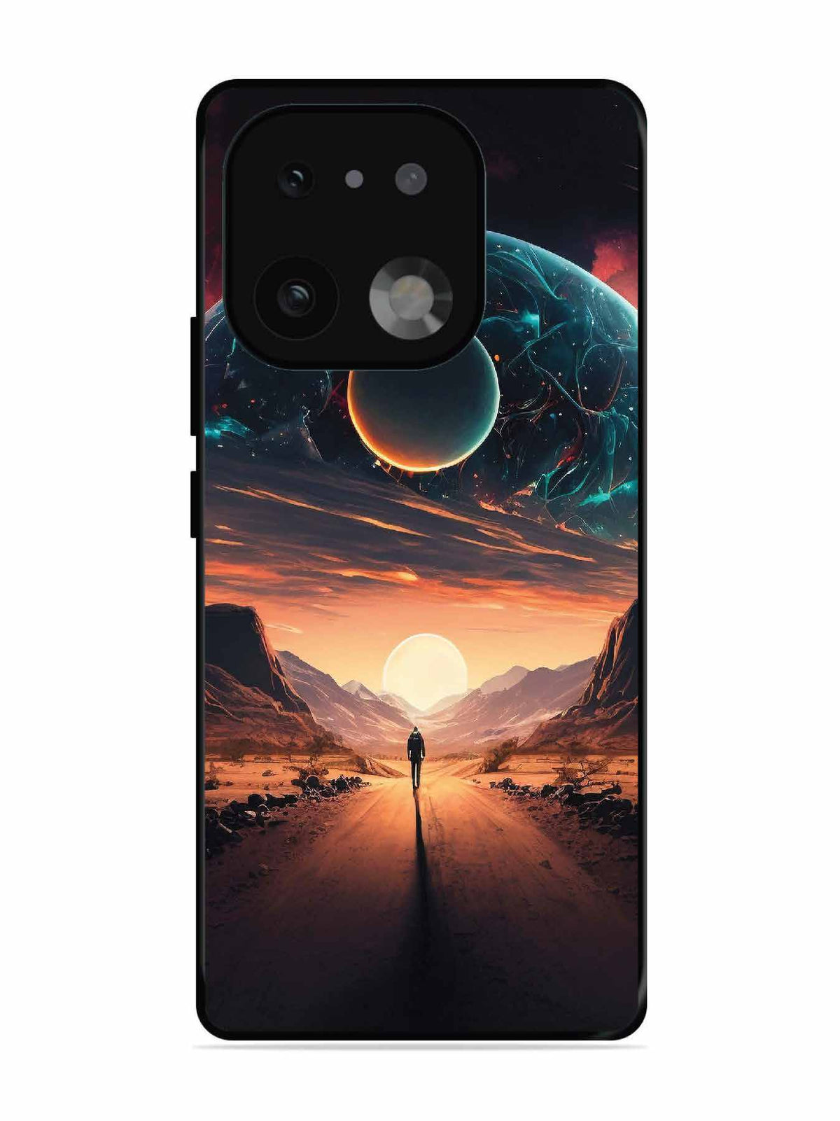 realme 16 Pro Plus Sunset with space scene