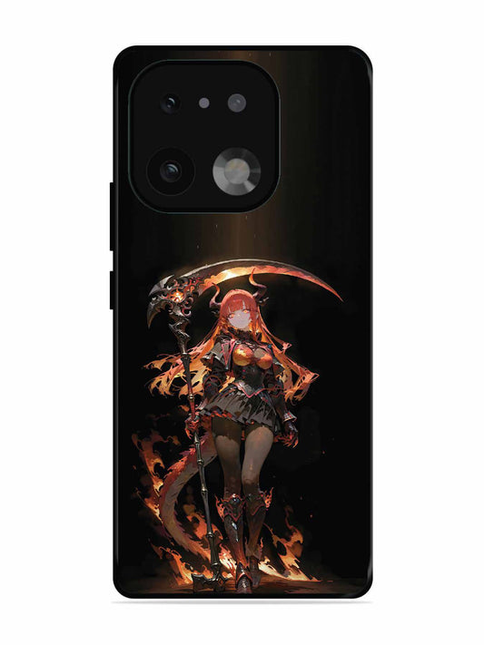 realme 16 Pro Plus anime-girl-sycthe-red-hair-horn