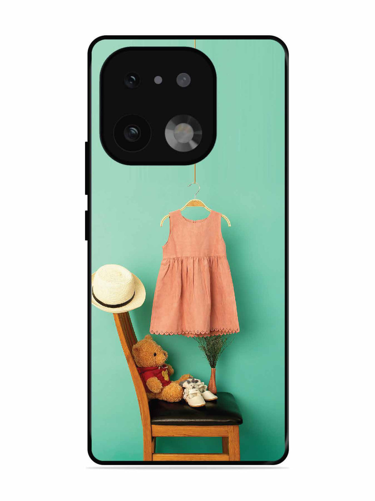 realme 16 Pro Plus Trendy dress for girl near toy bear