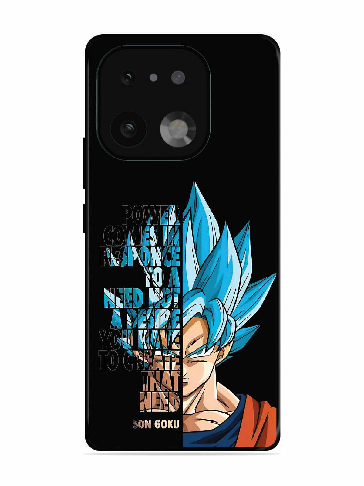 realme 16 Pro Plus Son of Goku Blue Motivational Art