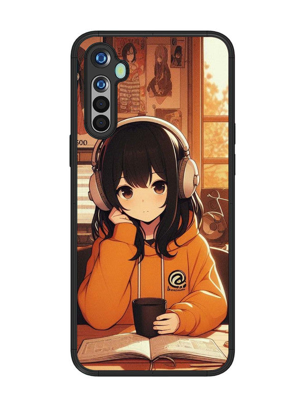 realme 5 Cute Girl listening Music