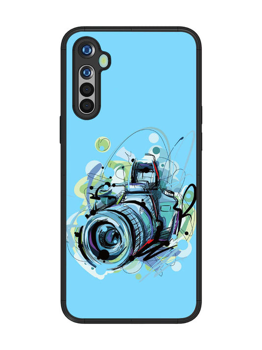 realme 5 Camera Blue Background