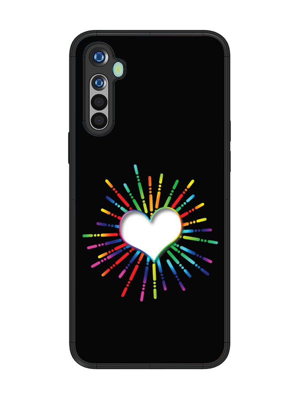 realme 5 Colourful Heart on Black