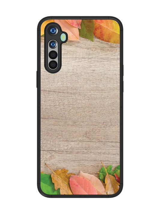 realme 5 Autumn Leafs On Wooden Table