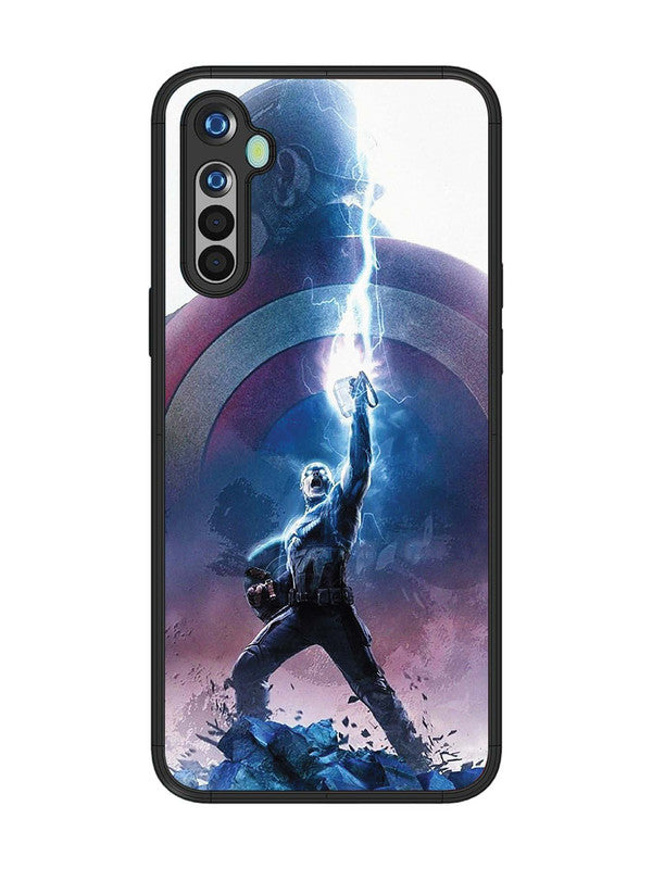 realme 5 captain-america-thor-hammer-lightning