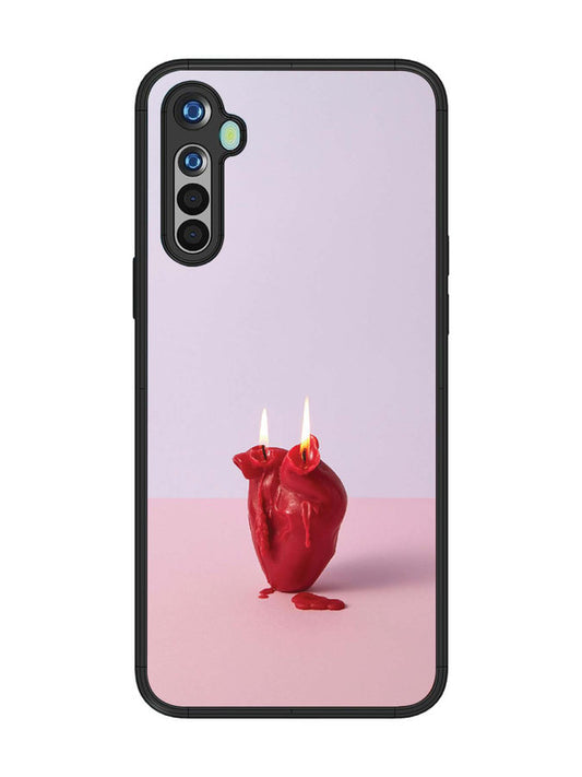 realme 5 A Lighted Heart Candle