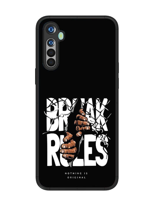 realme 5 Break Rules Gritty Typography Art