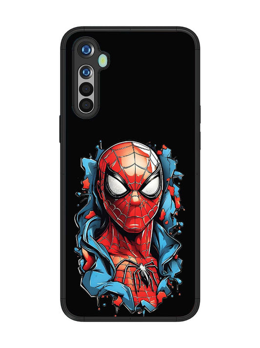 realme 5 Spider man street art style
