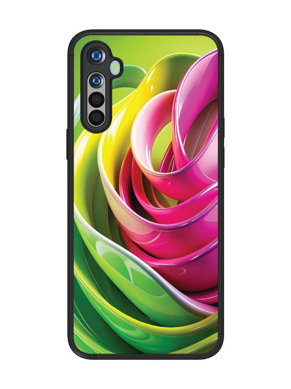 realme 5 Vibrant Swirl Glossy Ribbon Art
