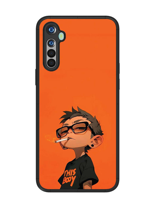 realme 5 Vibrant Orange Attitude Cartoon