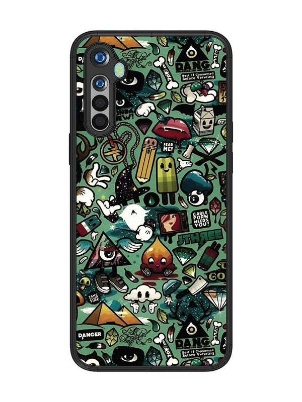 realme 5 Pop Art Doodle Graffiti Collage