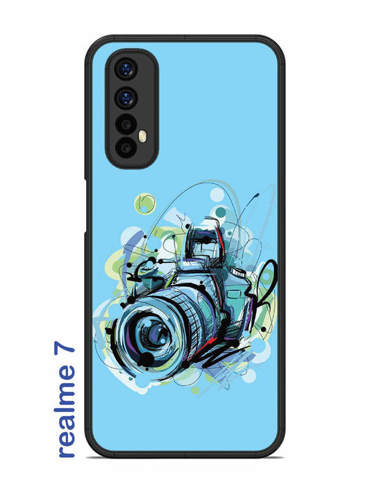 Realme 7 Camera Blue Background