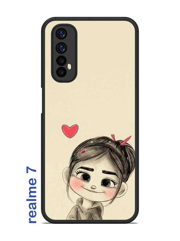 Realme 7 Cute Girl Looking at You