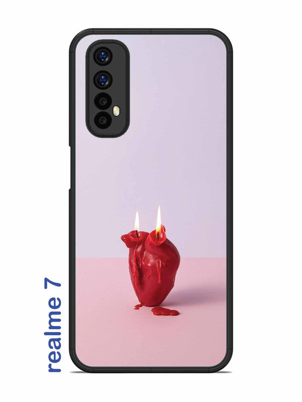 Realme 7 A Lighted Heart Candle